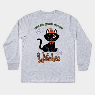 Halloween Speech Language Pathologist Time for Speech Therapy Witches! Kids Long Sleeve T-Shirt